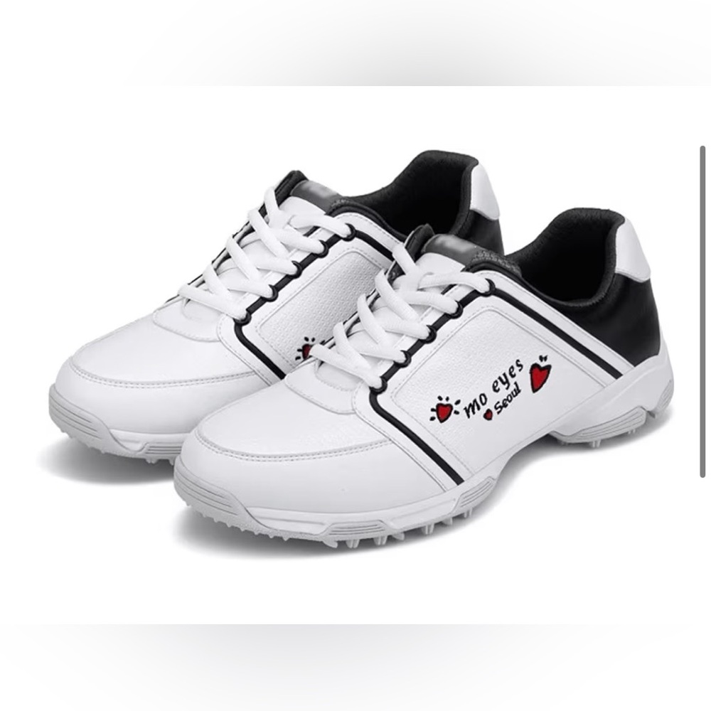 PGM White and Black Golf Shoes